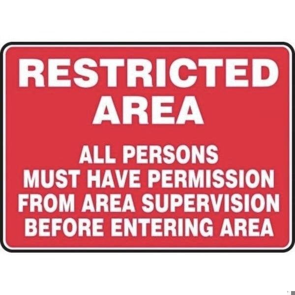 Accuform SAFETY SIGN RESTRICTED AREA ALL MADM919XP MADM919XP - main